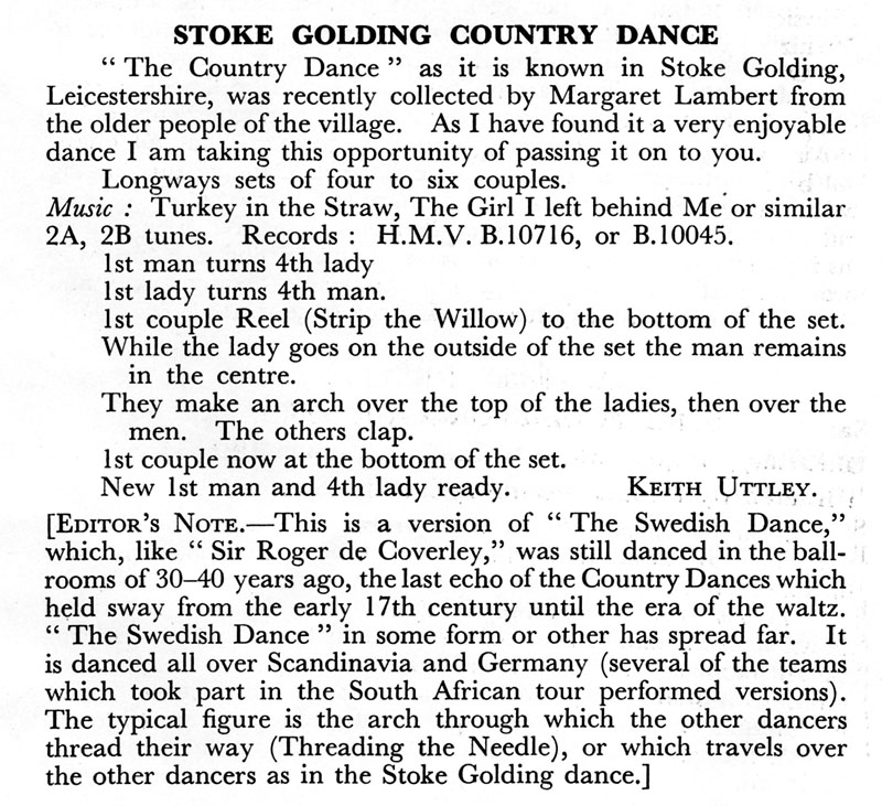 Stoke Golding Country Dance